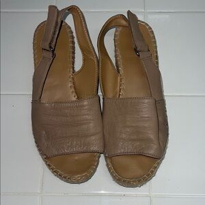Franco Sarto Tan Leather Espadrilles